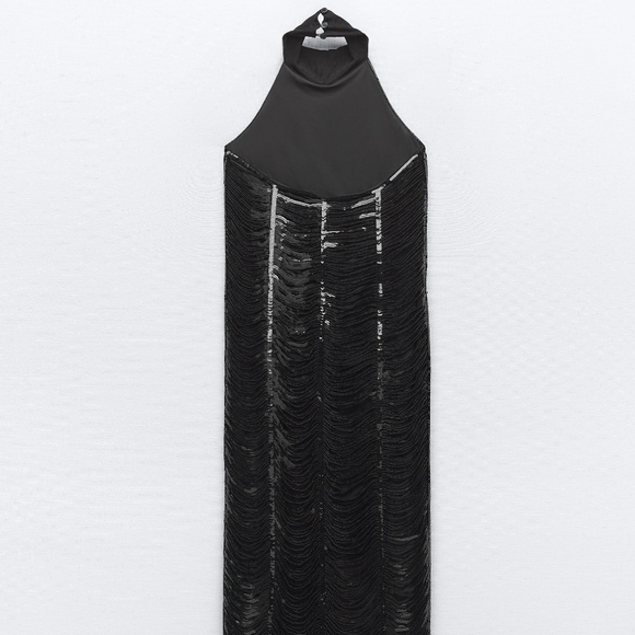 Zara SEQUINS Knit Dress - Picture 5 of 8